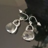 Boucles d'oreilles argent 925/000 gouttes en cristal Swarovski