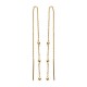 Boucles chaines d'oreilles en plaqué or 18 carats Bijou tendance