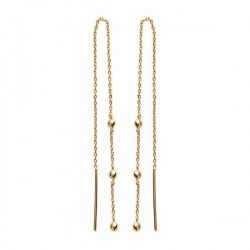 Boucles chaines d'oreilles en plaqué or 18 carats Bijou tendance