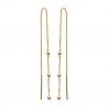 Boucles chaines d'oreilles en plaqué or 18 carats Bijou tendance