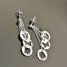 Boucles d'oreilles argent 925 pampilles fleur papillon oiseau Bijou Nature