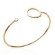 Bracelet jonc en Plaqué Or 18 carats et zirconium