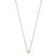 Collier solitaire Plaqué or 18 carats et zirconium