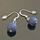 Boucles d'oreilles pierre lapis lazuli givré et argent 925/000 