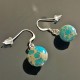 Boucles d'oreilles argent 925/000 pierre naturelle jaspe impérial turquoise