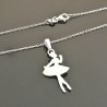 Collier danseuse ballerine en argent 925/000 sur fine chaine 