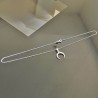 Collier pendentif corne en argent 925/000 sur fine chaine longueur 45 cm