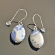 Boucles d'oreilles argent 925/000 pierre naturelle bleue sodalite