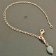 Bracelet en plaqué or 18 carats charm mousqueton pierre aventurine 