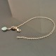 Bracelet en plaqué or 18 carats charm mousqueton pierre aventurine 