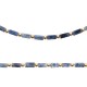 Collier Plaqué Or 18 carats pierres sodalite naturelle