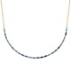 Collier Plaqué Or 18 carats pierres sodalite naturelle