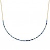 Collier Plaqué Or 18 carats pierres sodalite naturelle