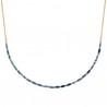 Collier Plaqué Or 18 carats pierres sodalite naturelle