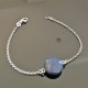 Bracelet argent 925/000 pierre naturelle lapis lazuli Bijou nature