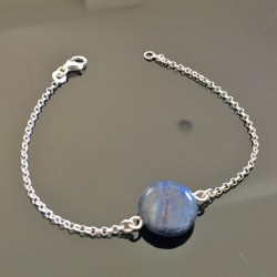 Bracelet argent 925/000 pierre naturelle lapis lazuli Bijou nature