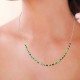 Collier Plaqué Or 18 carats pierres naturelles rubis zoisite