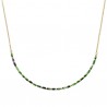 Collier Plaqué Or 18 carats pierres naturelles rubis zoisite