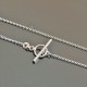 Collier argent 925/000 fermoir toggle à porter en chaine ou collier cravate