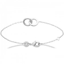 Bracelet argent 925/000 anneaux entrelacés Bijou tendance