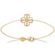 Bracelet fleur Plaqué Or 18 carats