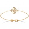 Bracelet fleur Plaqué Or 18 carats