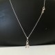 Collier argent 925/000 pendentif duo d'étoiles sur fine chaine 