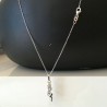 Collier argent 925/000 pendentif duo serpents sur fine chaine