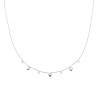 Collier argent 925/000 pampilles coeurs et zirconium