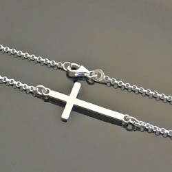 Collier croix en argent 925/000 - Collier argent 925/000 pendentif croix