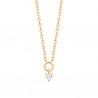 Collier Plaqué Or 18 carats petit coeur zirconium