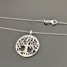 Collier arbre de vie argent massif 925 pendentif sur fine chaine 45 cm