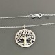 Collier arbre de vie argent massif 925 pendentif sur fine chaine 45 cm