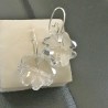 Boucles d'oreilles argent 925/000 pendants trèfles cristal swarovski