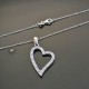 Pendentif coeur Argent 925/000 et Zirconium