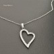 Pendentif coeur Argent 925/000 et Zirconium