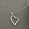 Pendentif coeur Argent 925/000 et Zirconium