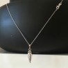 Collier argent 925/000 pendentif ailes d'ange sur fine chaine 45 cm