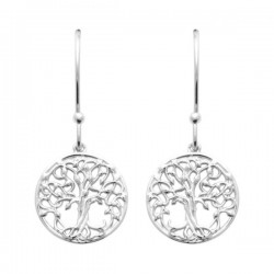 Boucles d'oreilles arbre de vie argent 925/000