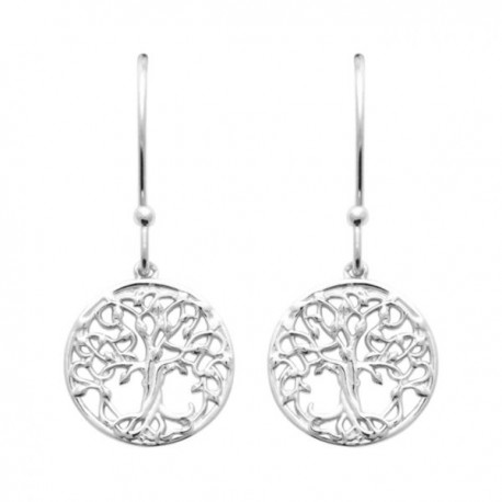 Boucles d'oreilles arbre de vie argent 925/000