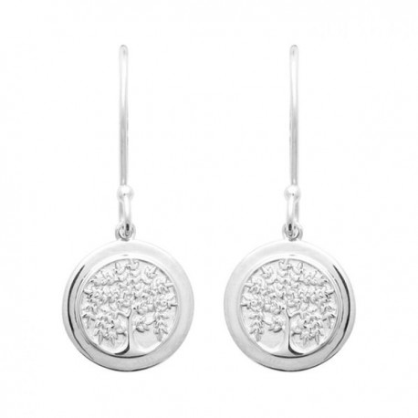 Boucles d'oreilles arbre de vie argent 925/000