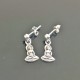 Boucles d'oreilles bouddha en argent 925/000 bijou mixte