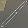 Collier argent massif 925/000 pendentif boule 8 mm longueur 41 cm