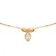 Collier Plaqué Or 18 carats goutte zirconium