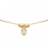 Collier Plaqué Or 18 carats goutte zirconium