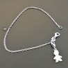 Bracelet argent massif 925/000 pendant charm personnage 