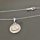 Collier argent 925/000 pendentif médaille fleur de lotus sur chaine 