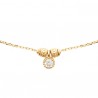 Collier Plaqué Or 18 carats et zirconium Bijou tendance