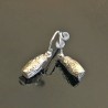 Boucles d'oreilles argent 925/000 poupée russe