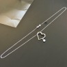 Collier argent 925/000 pendentif coeur pampille étoile zirconium